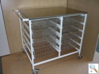 Hospital A and E Trolley with two storage columns