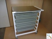 Hospital A and E Trolley with Heavy Duty Runners