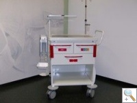 Intensive Care Trolley with drawers and storage area